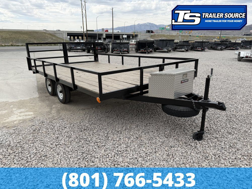 8x14 Diablo Deckover Utility Trailer - 7K GVWR - Bi-Fold Gate, Spare Tire, Tongue Box