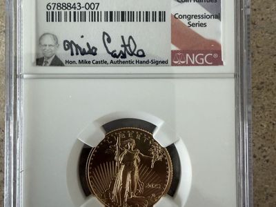 2023 1/4 Oz Gold Eagle G$10 First Day of Issue MS 70 Mike Castle Signed NGC Coin