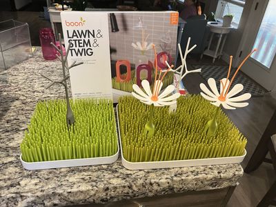 Boon Lawn & Stem & Twig Drying Rack Bundle - Bottle & Accessory Dryer