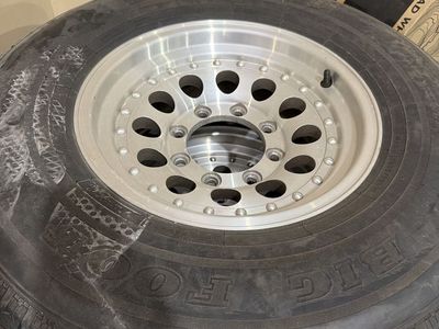 1995 F250 stock wheel set with Goodyear Big Foot Tires with Aluminum Wheels -