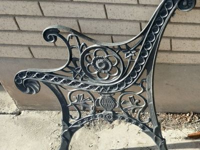 Antique Cast iron bench ends