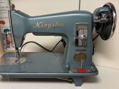 Gorgeous Vintage Kingston electric sewing machine w pedal, antique