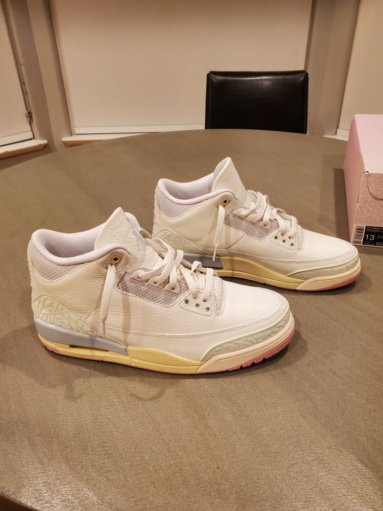 Nike Air Jordan 3 Retro "Spring is in the AIR/Easter" OG Sail Jade Aura-Aura Men's Basketball Shoes Size 13