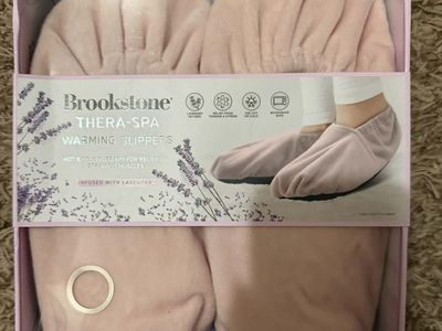 Brookstone warming slippers