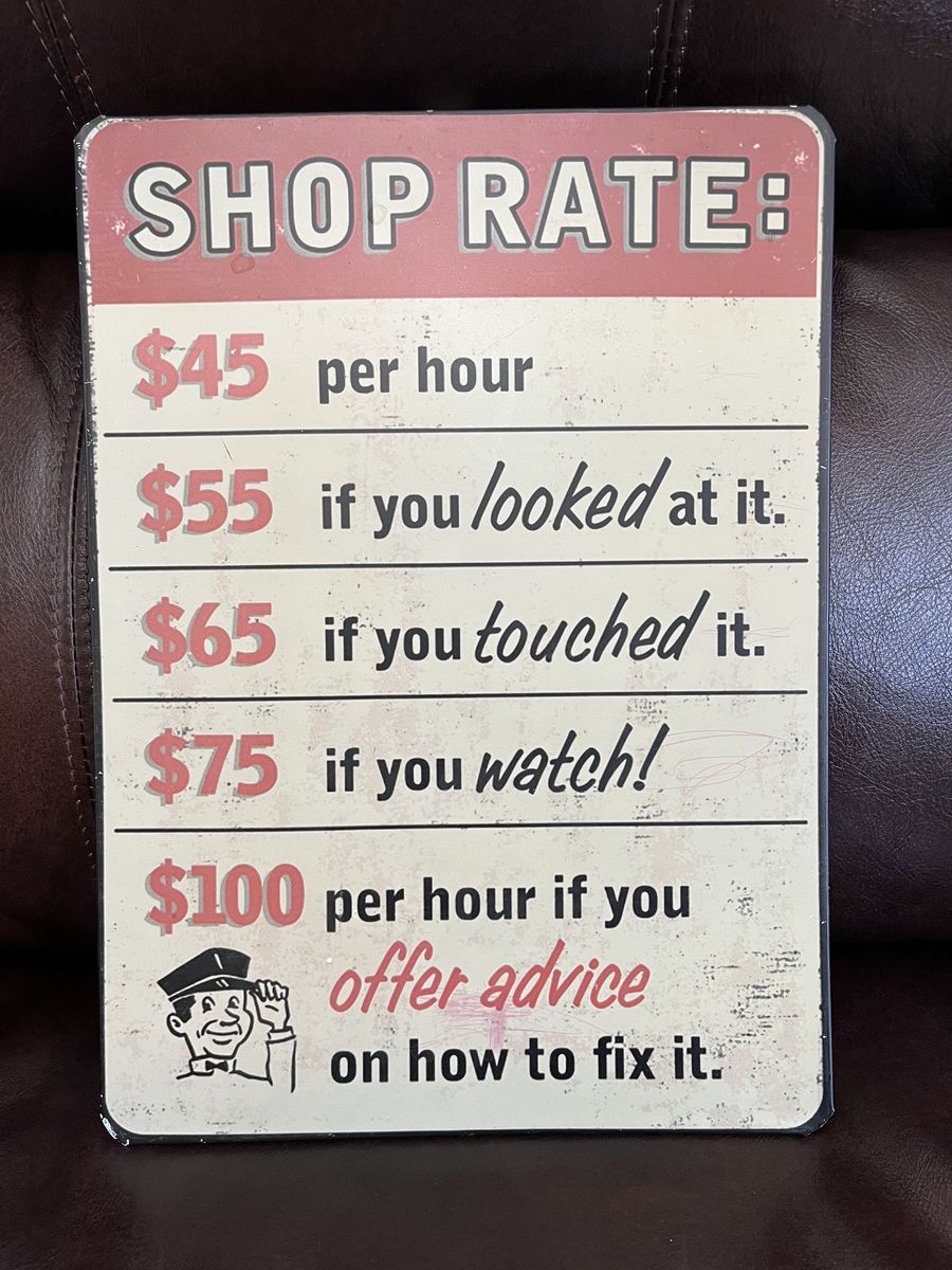 Funny Auto/Garage Sign - Man Cave