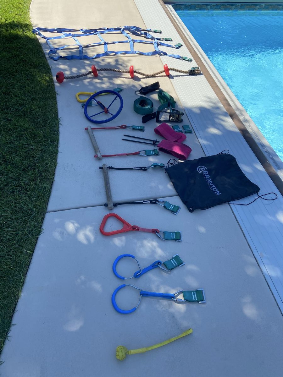 BRANTON Ninja Warrior Slackline Obstacle Course for Kids