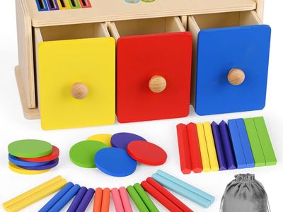 NEW Wooden Montessori Toys for 1+ Year Old, Fine Motor Skills Sensory Preschool Learning Educational Toys