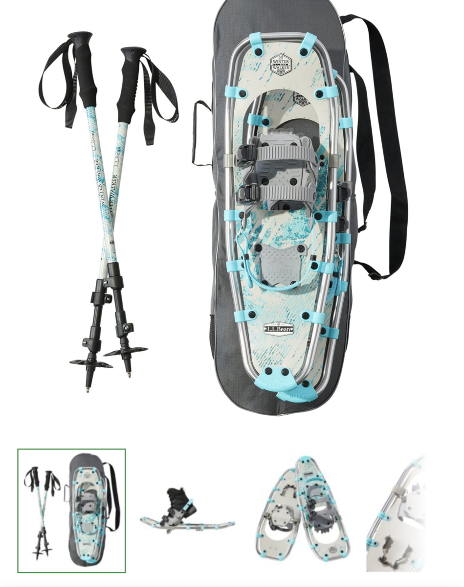L.L. Bean Winter Walker Snowshoe Package - Women's 21 - Includes Poles and Bag