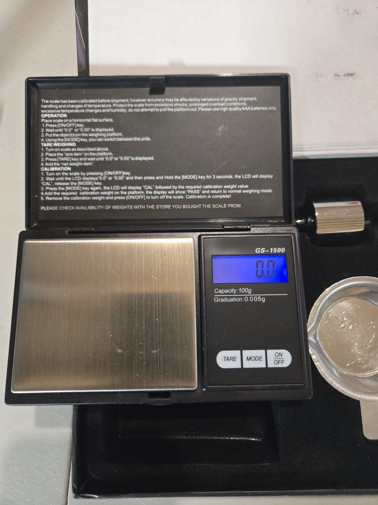 Hornady GS-1500 Electronic Scale, 100g Capacity, 0.005g Graduation, Reloading Scale