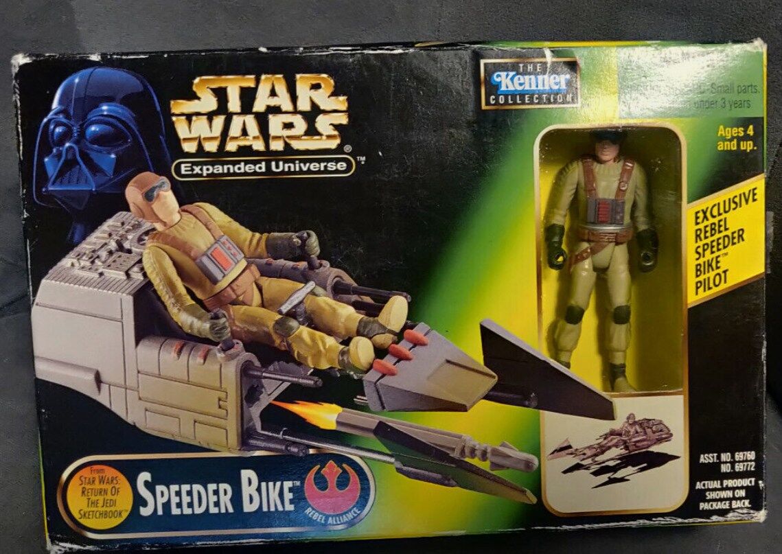 New Boxed Vintage 1997 Star Wars Expanded Universe Speeder Bike Kenner
