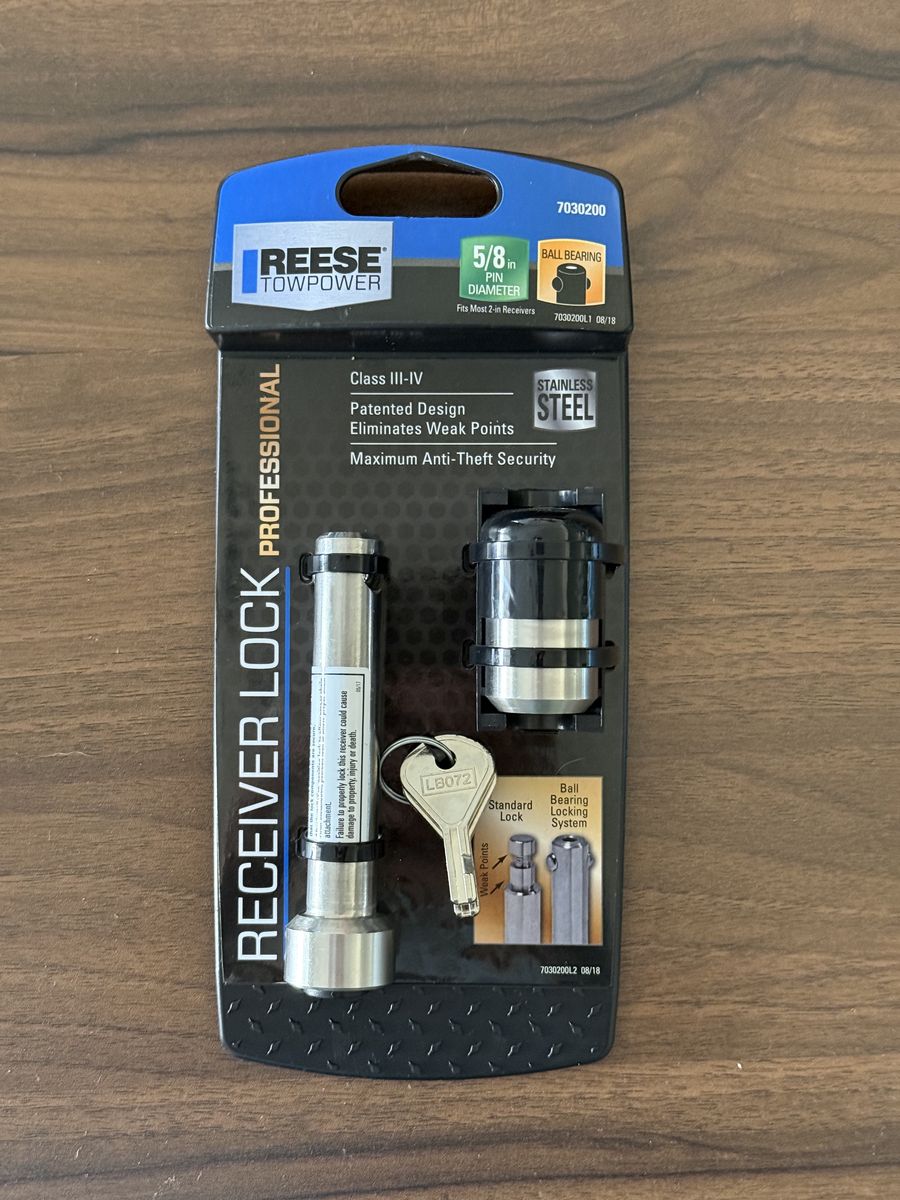 Reese Towpower Towing Trailer Hitch Pin Receiver Lock – 5/8” (Brand New, Stainless Steel)