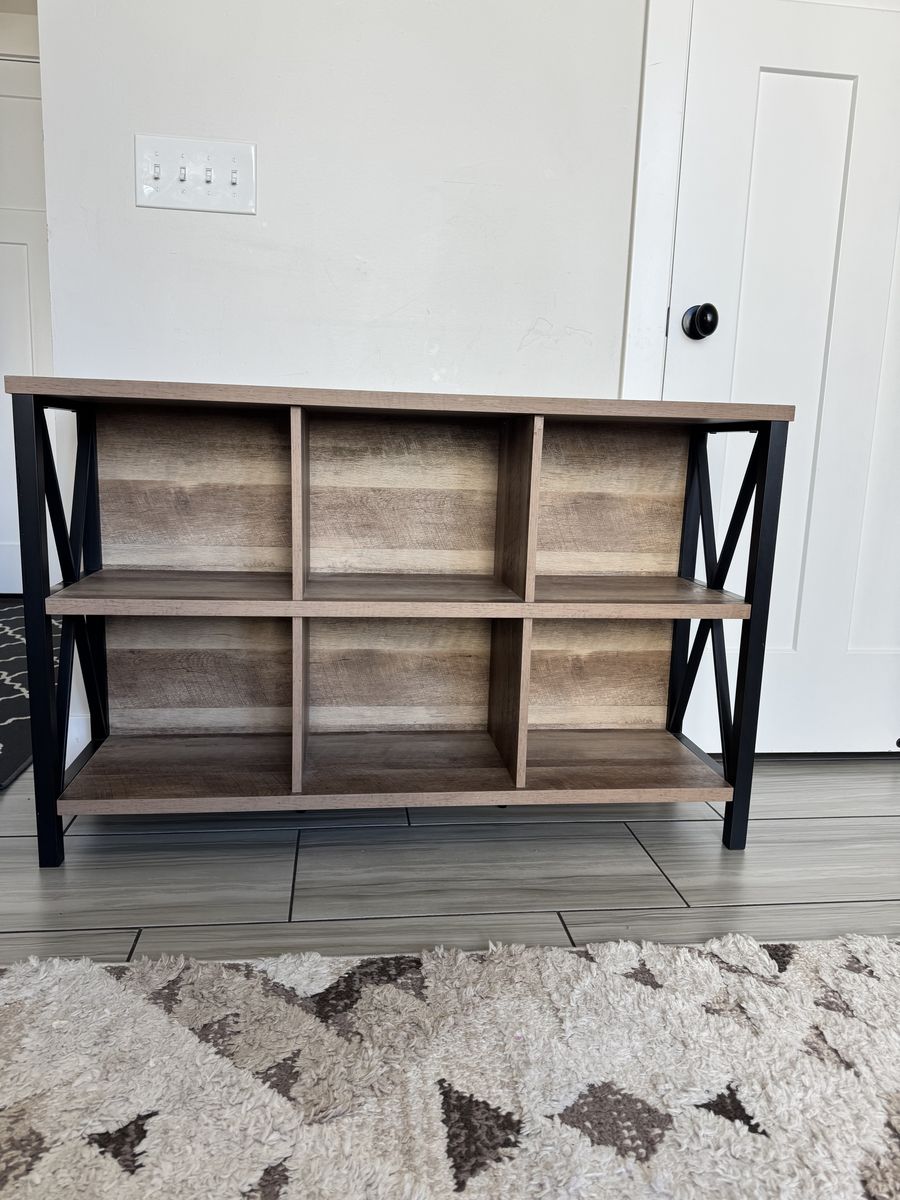 6cube Storage Organizer With Shelf , Wood