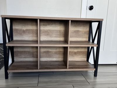 6cube Storage Organizer With Shelf , Wood