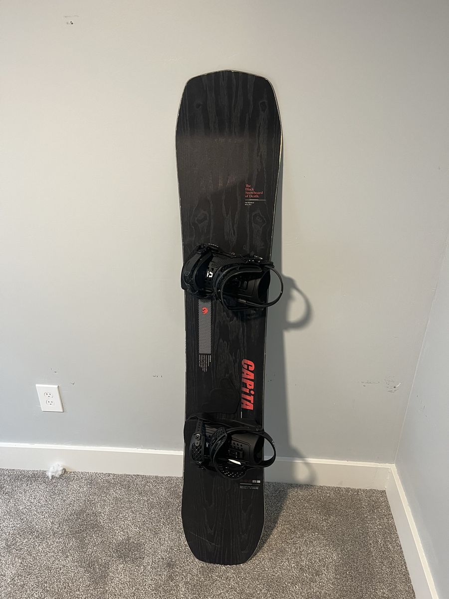 2024 Capita Snowboard with Union Force Bindings - Black, Used Excellent Condition