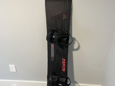 2024 Capita Snowboard with Union Force Bindings - Black, Used Excellent Condition
