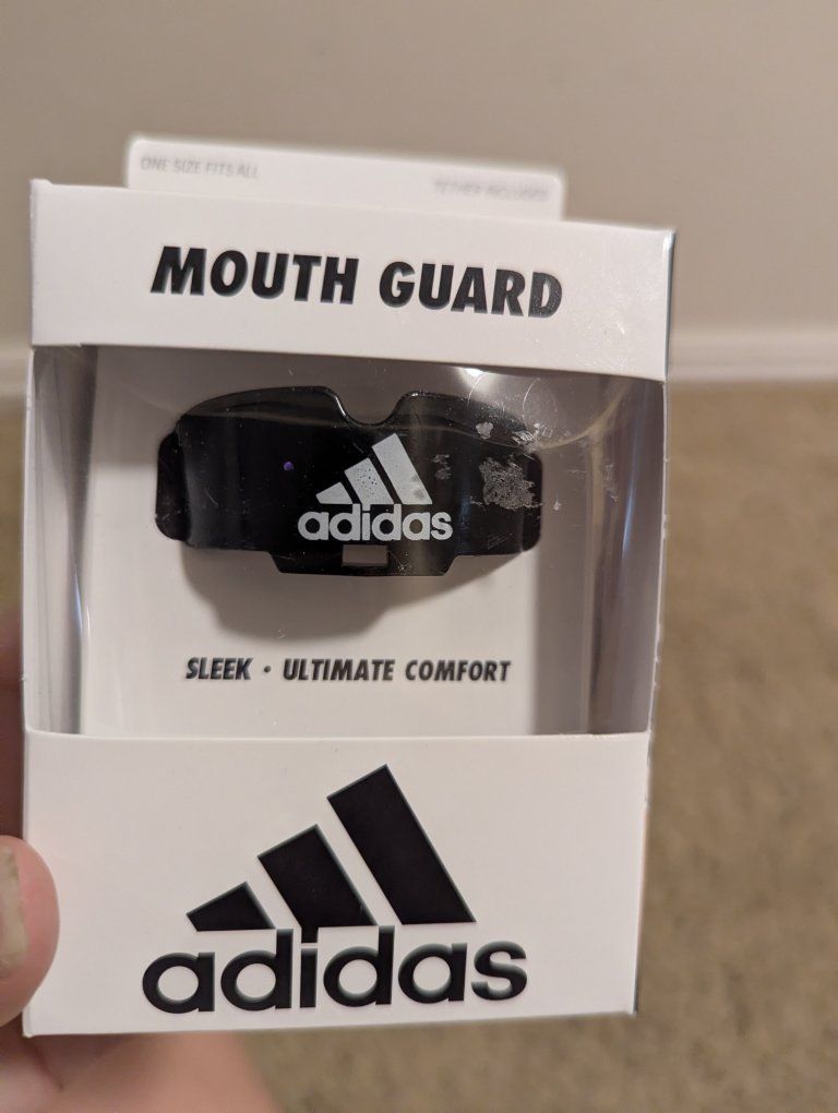 Adidas Mouth Guard One Size Fits All with Tether Included