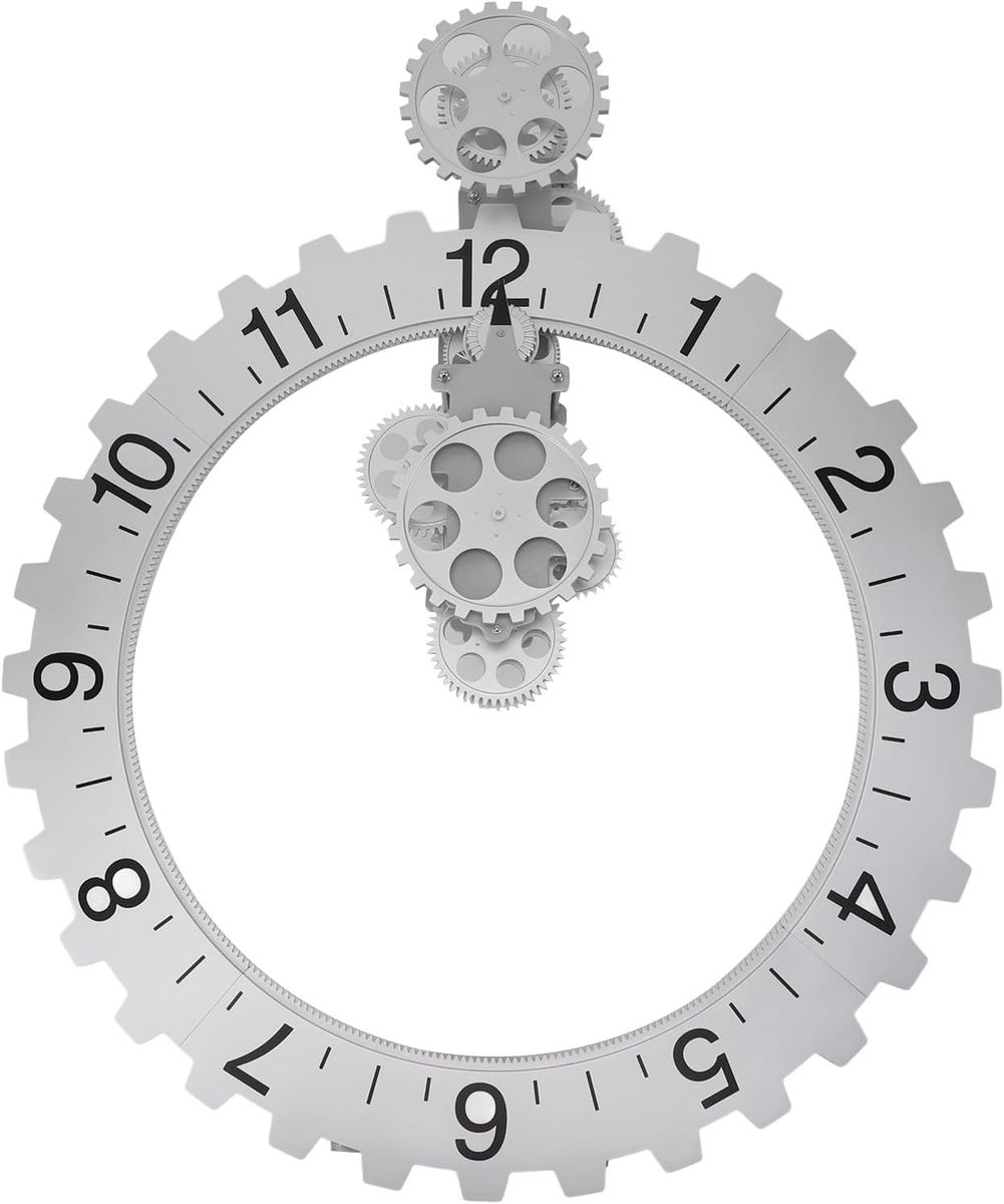 CDQL Big Wheel Gear Wall Clock 4D-- used great shape! LOOK!!