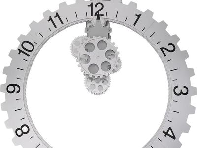 CDQL Big Wheel Gear Wall Clock 4D-- used great shape! LOOK!!