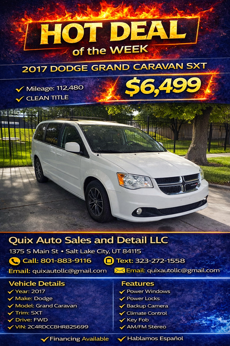 2017 DODGE GRAND CARAVAN SXT
