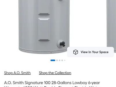 AO Smith electric water heater.