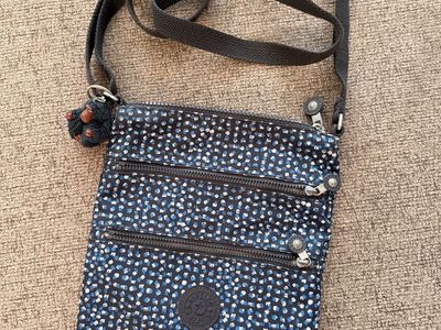 Kipling Printed Crossbody Bag with Monkey Keychain