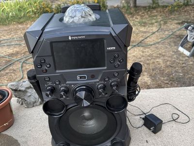 Singing Machine Fiesta Karaoke SystemPortable Bluetooth HDMI Disco Lights & Mic