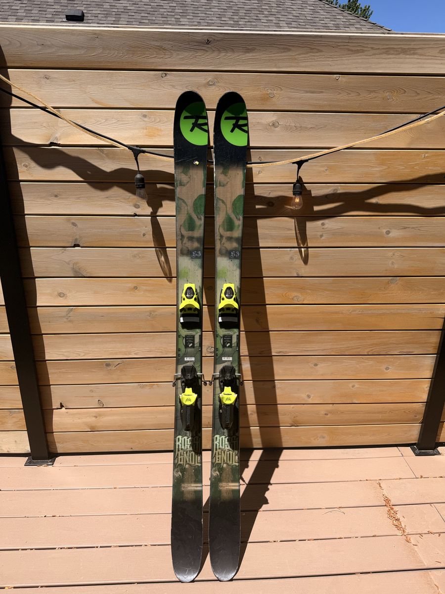Rossignol S3 178cm Powder Skis 110mm Waist Tip/Tail Rocker w/ Bindings