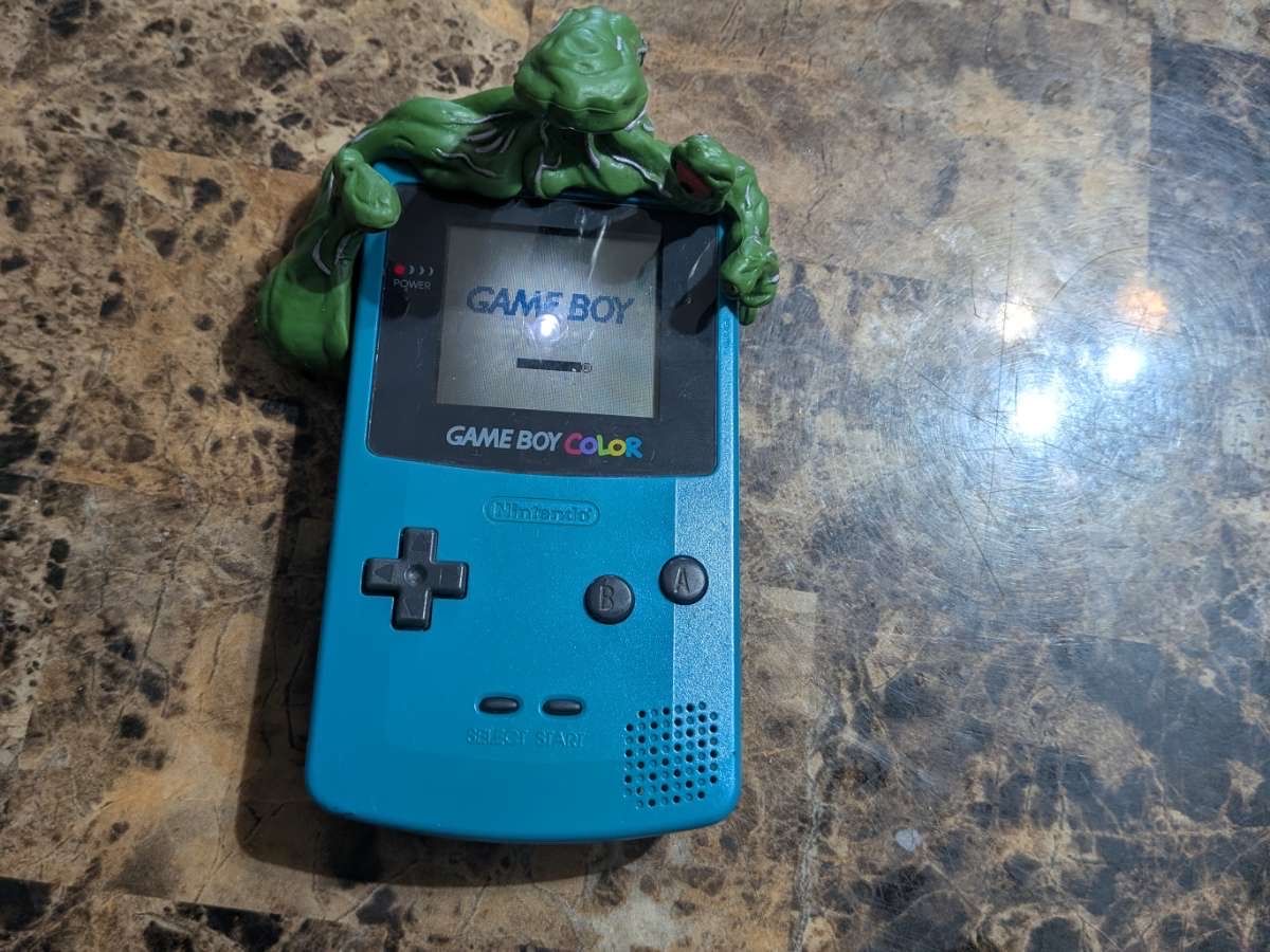Game boy color with games and case 