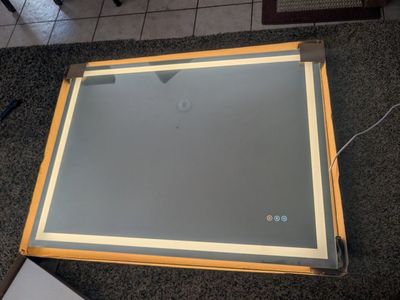 Unbranded LED Lighted Bathroom Vanity Mirror - Backlit, Dimmable, Anti-Fog 36"x48"