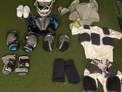 Lacrosse Gear Set - Helmets, Pads, Gloves, Cleats