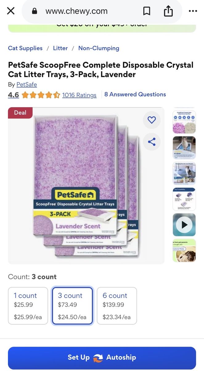 3 PACK PET SAFE KITTY LITTER CRYSTAL TRAYS