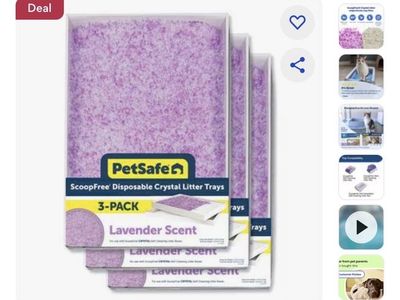 3 PACK PET SAFE KITTY LITTER CRYSTAL TRAYS