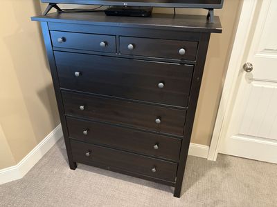 IKEA HEMNES Solid Wood 6-Drawer Dresser – Black-Brown