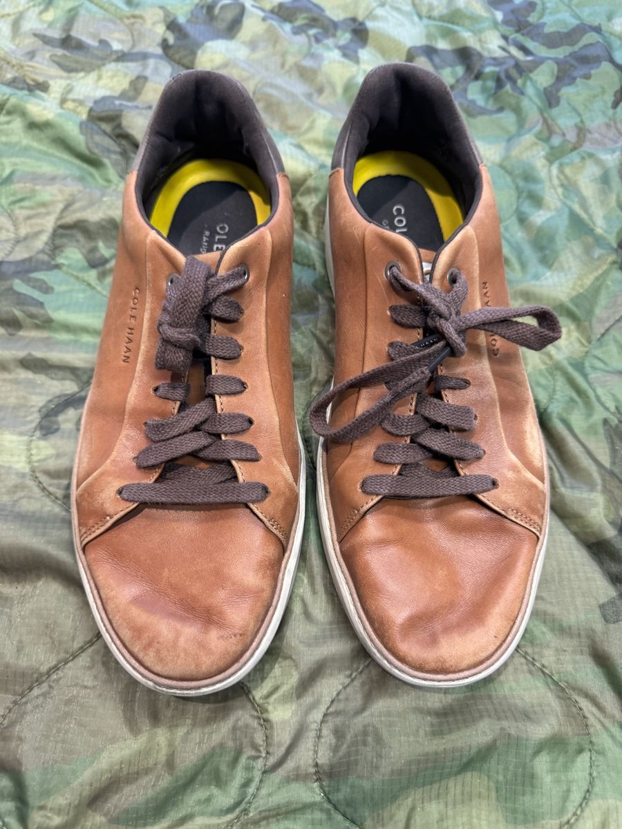Cole Haan GrandSeries Leather Sneakers Brown - Men's 10.5