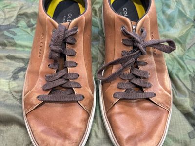 Cole Haan GrandSeries Leather Sneakers Brown - Men's 10.5