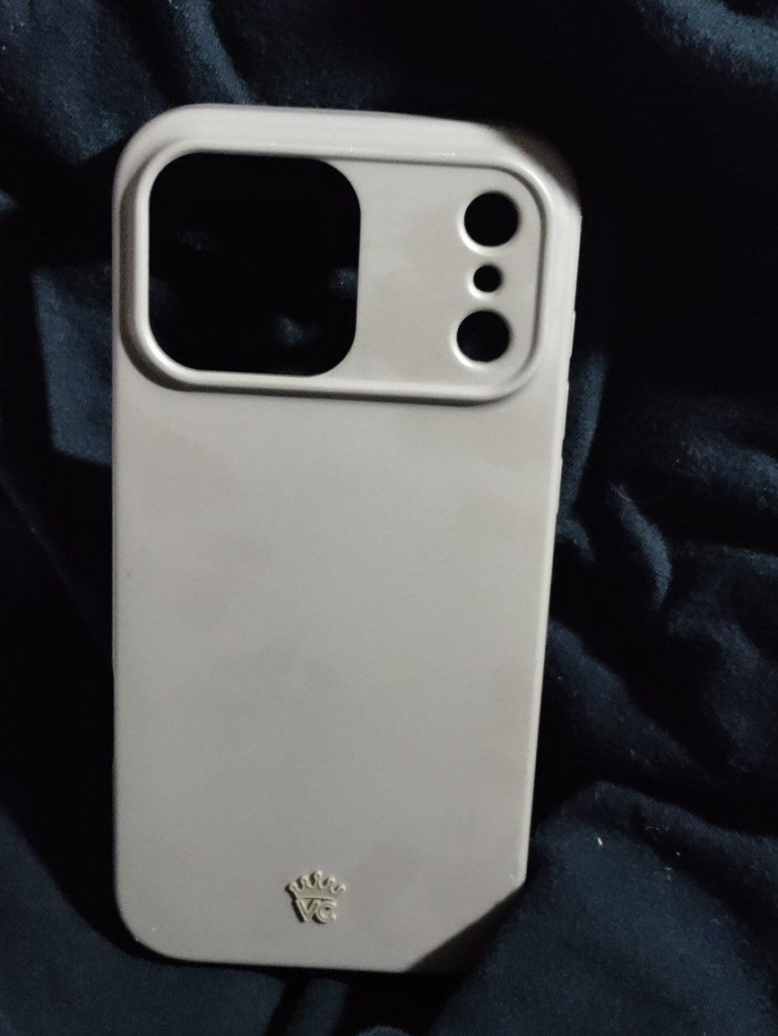 VC iPhone 15 Pro Max Silicone Case - Light Grey, Camera Protection