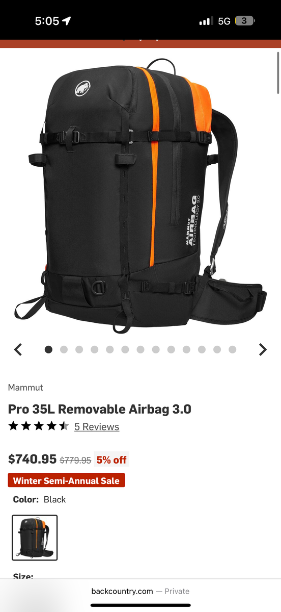 Mammut Pro 35 L Airbag 3.0