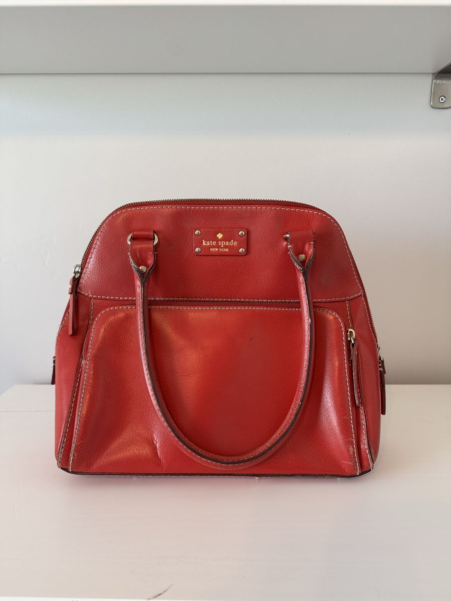 Kate Spade New York Wellesley Small Maeda Satchel Red Leather Handbag