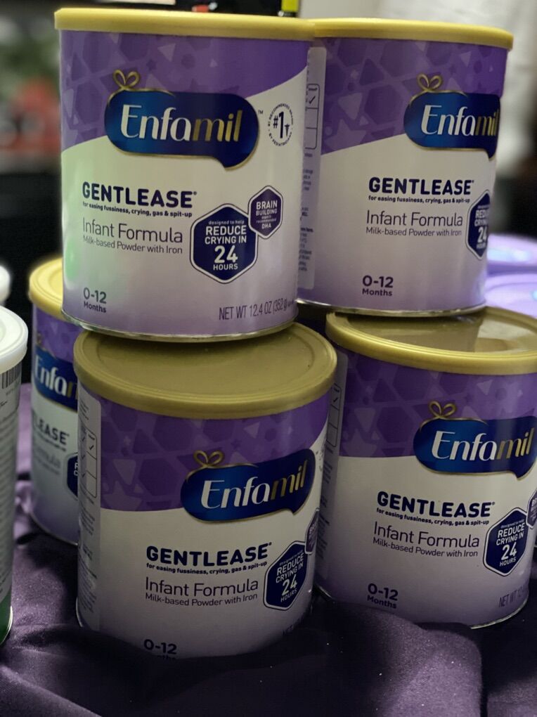 4 Enfamil Gentlease Infant formula 12.4oz Powder