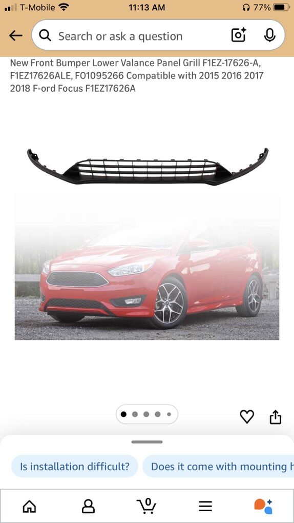 Ford Focus Parts - Grill Valence
