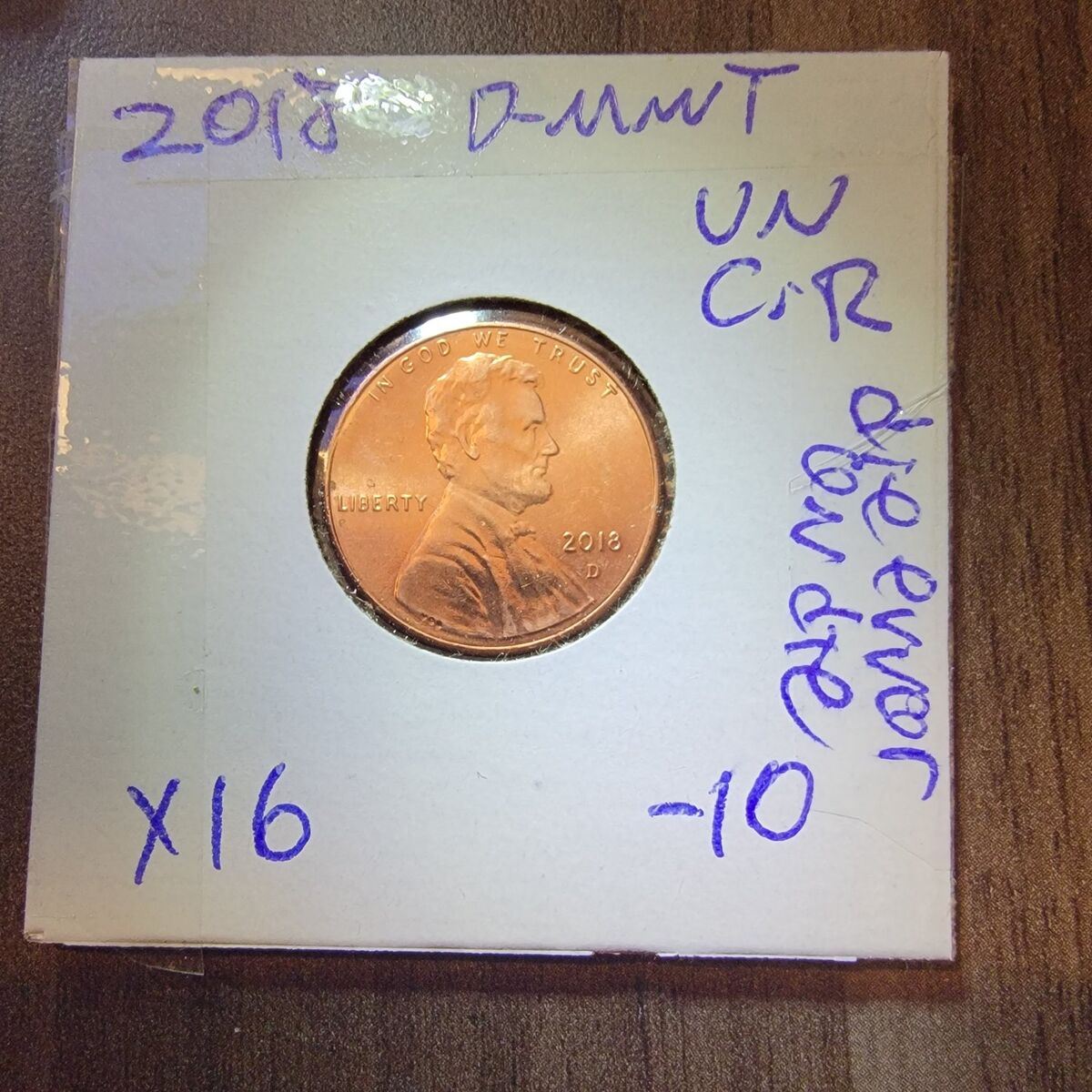 2018 penny, doubling on date.