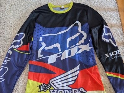 Fox Racing Motocross Jersey (2-Pack) - Neon/Black & Blue/Red/Yellow - Long Sleeve size small adult sizes