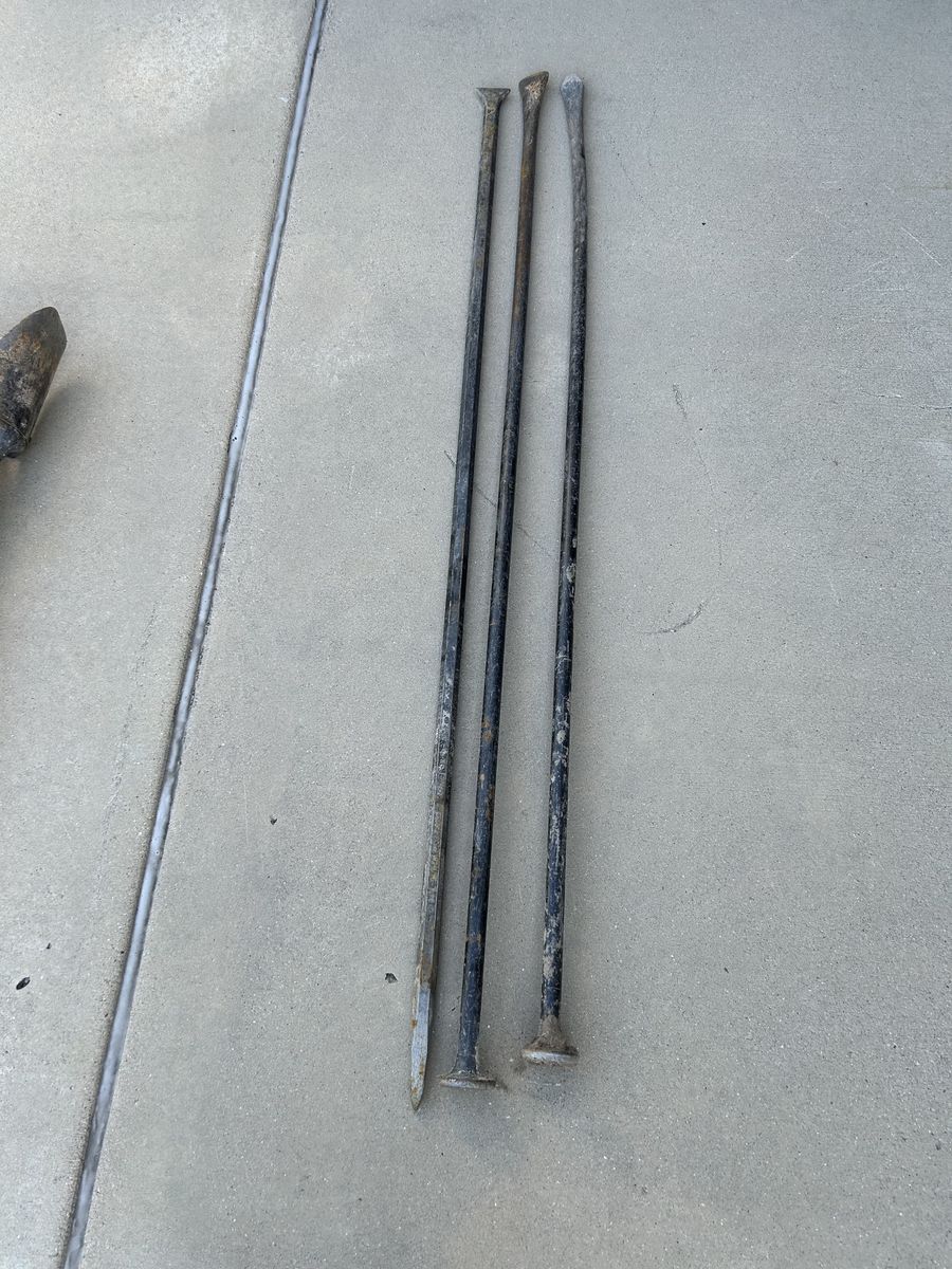 tools-88" digging, tamping, pry bars 3 for $25