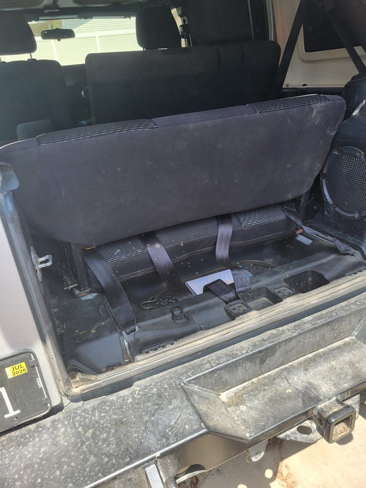 Jeep Wrangler JK 2007-2018 Rear Bench Seat - Black Cloth 2-Door or 4-Door