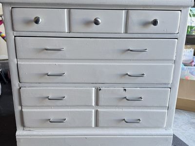 Ethan Allen Dresser Painted White Solid Wood
