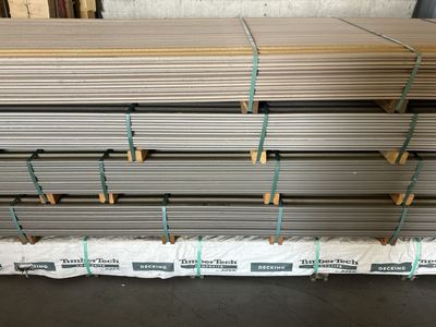 $1.90 LF Composite Decking Boards - Gray Wood Grain Finish