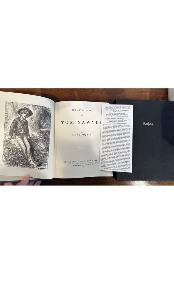 Mark Twain Adventures Of Tom Sawyer W/ Card And Sl