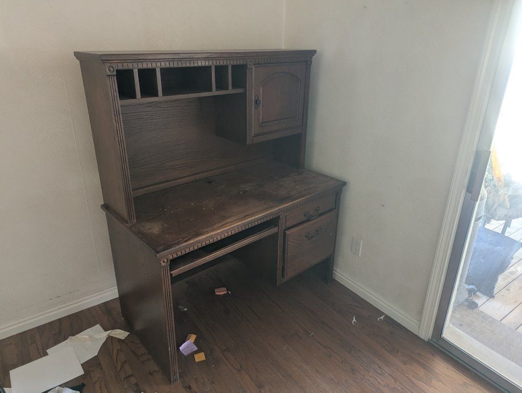 Heavy-Duty Computer Desk with Hutch – Lots of Storage – $125 OBO