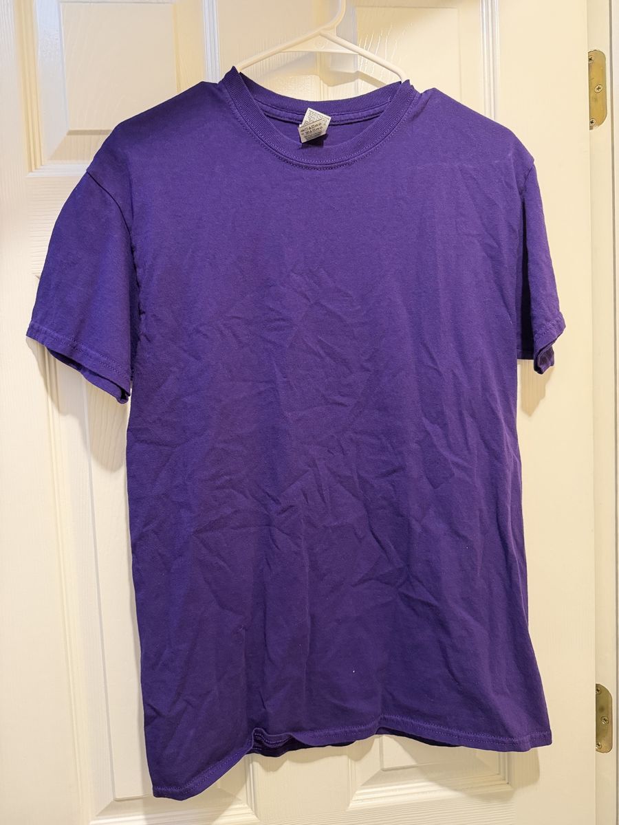Gilman Plain Heavy Cotton Short Sleeve T-Shirt Purple Size M