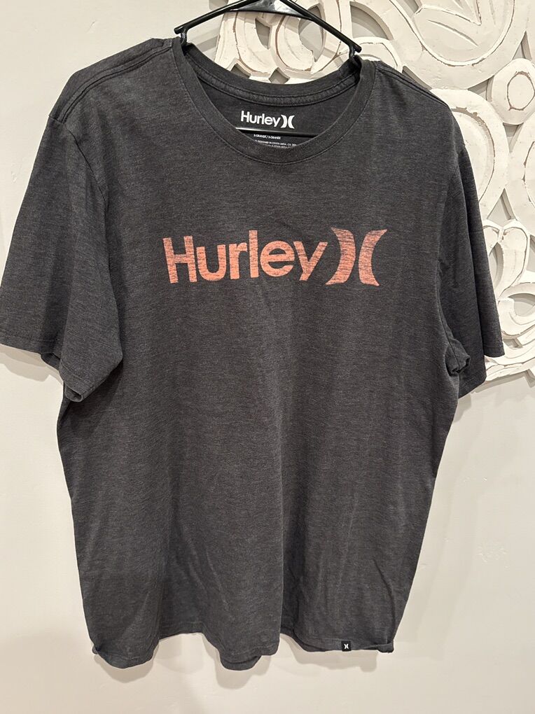 Extra Large Hurley T-Shirt Charcoal Gray